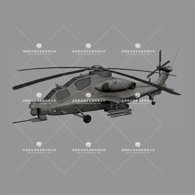 路南武装直升机3D模型